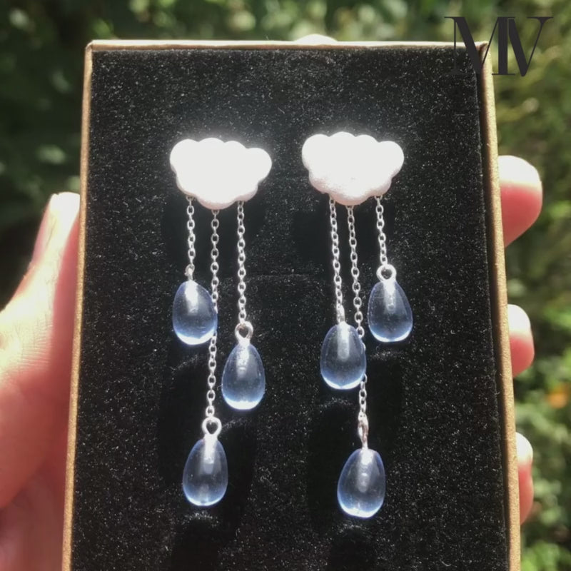 Rainy Cloud - Drop Earrings