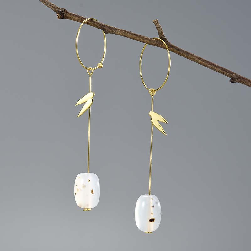 Bamboo Leaves - Dangle Earrings