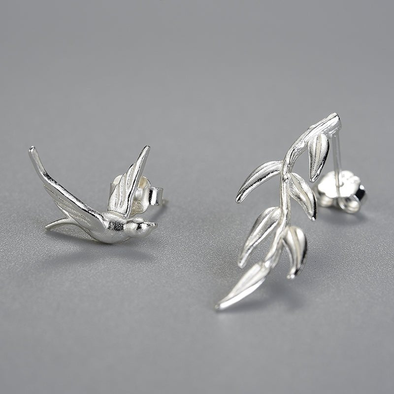 Flying Swallow - Stud Earrings | NEW - MetalVoque