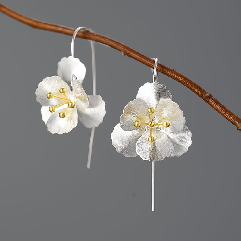 Big Blooming Flower - Dangle Earrings