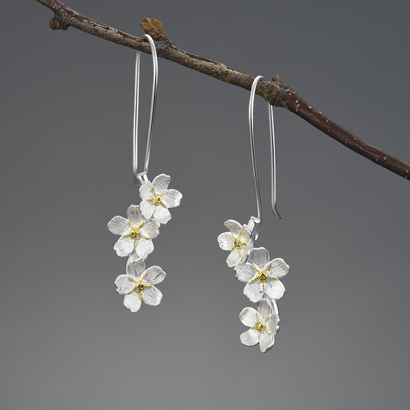 Forget-me-not Flower - Dangle Earrings