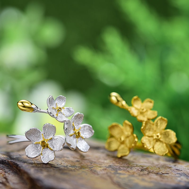 Big Forget-me-not Flowers - Adjustable Ring