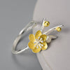 Flor de invierno - Anillo ajustable