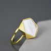 Marble Pentagon - Adjustable Ring