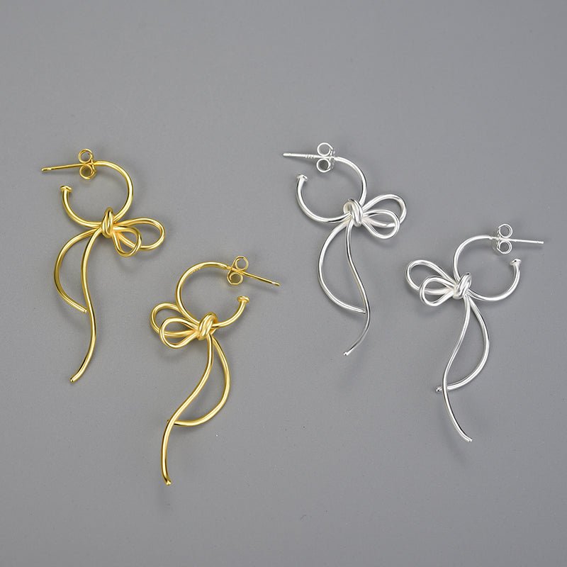 Shoelace Knot - Dangle Earrings
