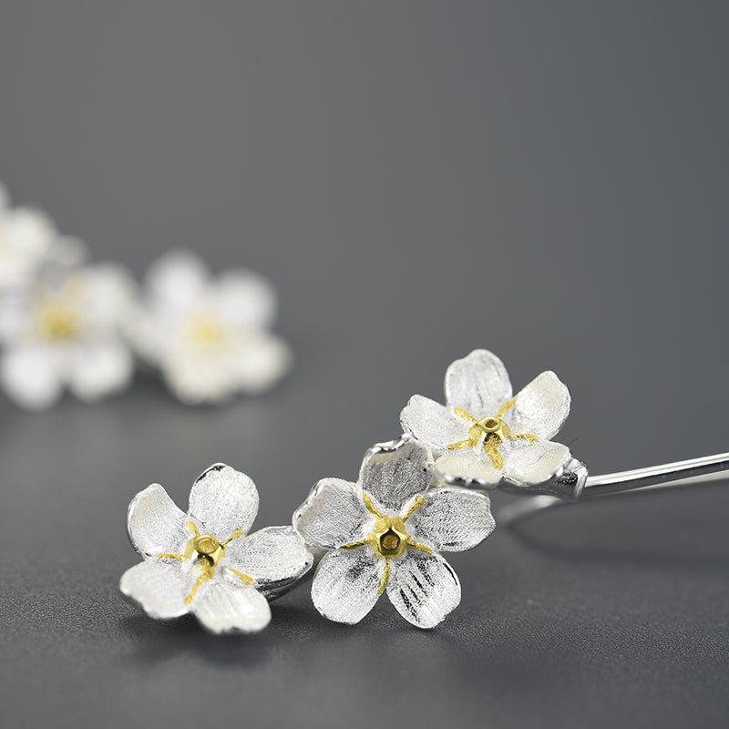 Forget-me-not Flower - Dangle Earrings