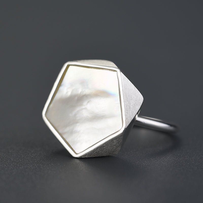 Marble Pentagon - Adjustable Ring