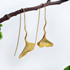 Load image into Gallery viewer, Ginkgo Leaf - Dangle Earrings - MetalVoque