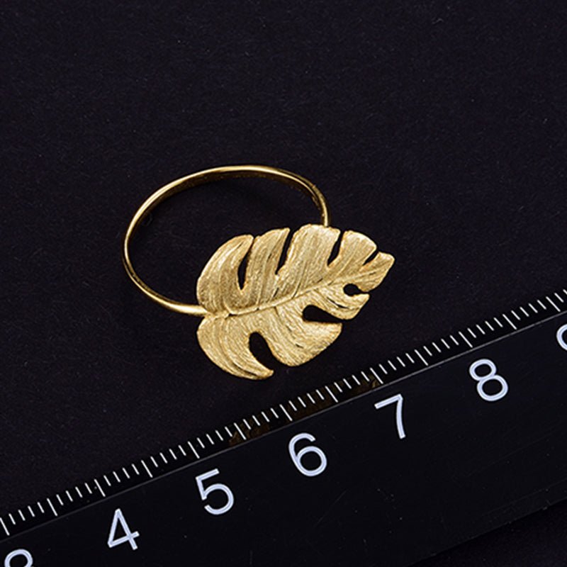 Monstera Petit - Adjustable Ring | NEW - MetalVoque