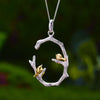 Bird's Marriage - Handmade Pendant - MetalVoque