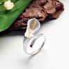 Calla Lily - Adjustable Ring - MetalVoque