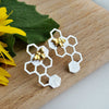 Honeycomb Guard - Stud Earrings - MetalVoque