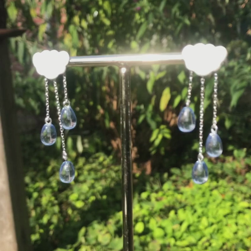 Rainy Cloud - Drop Earrings