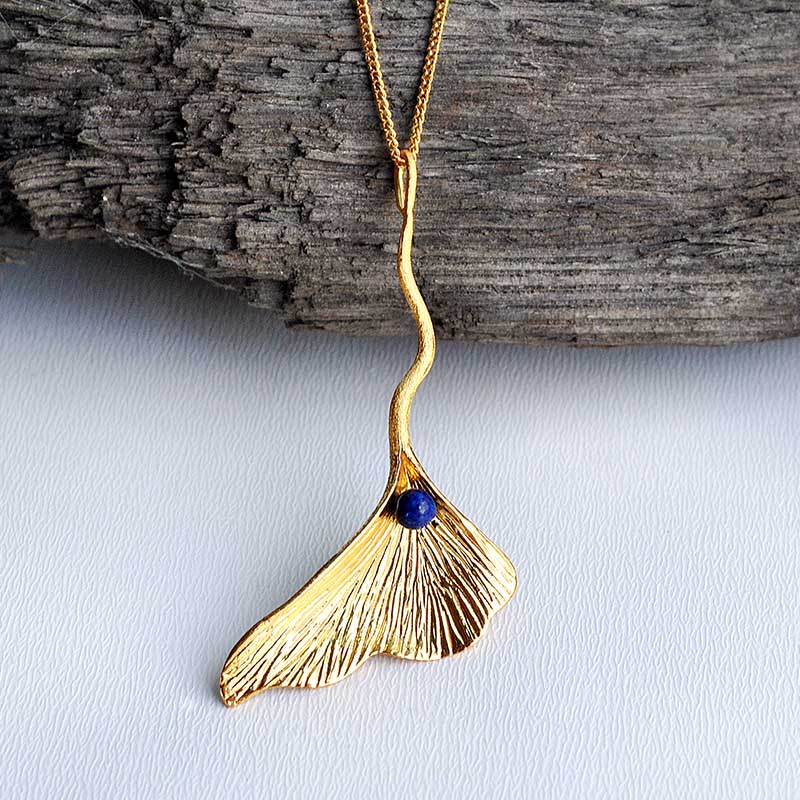 Ginkgo Leaf - Handmade Pendant | NEW - MetalVoque