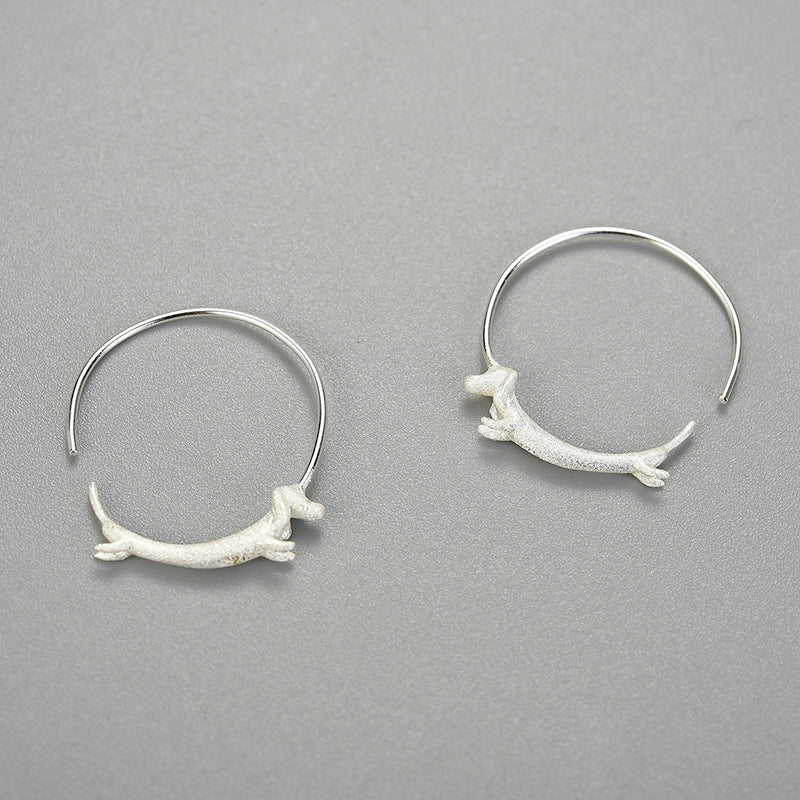 Run Dachshund Run - Hoop Earrings | NEW - MetalVoque