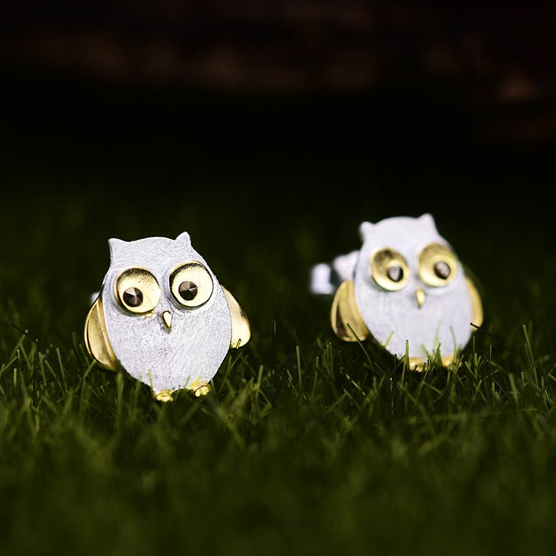 Cute Owls - Stud Earrings - MetalVoque