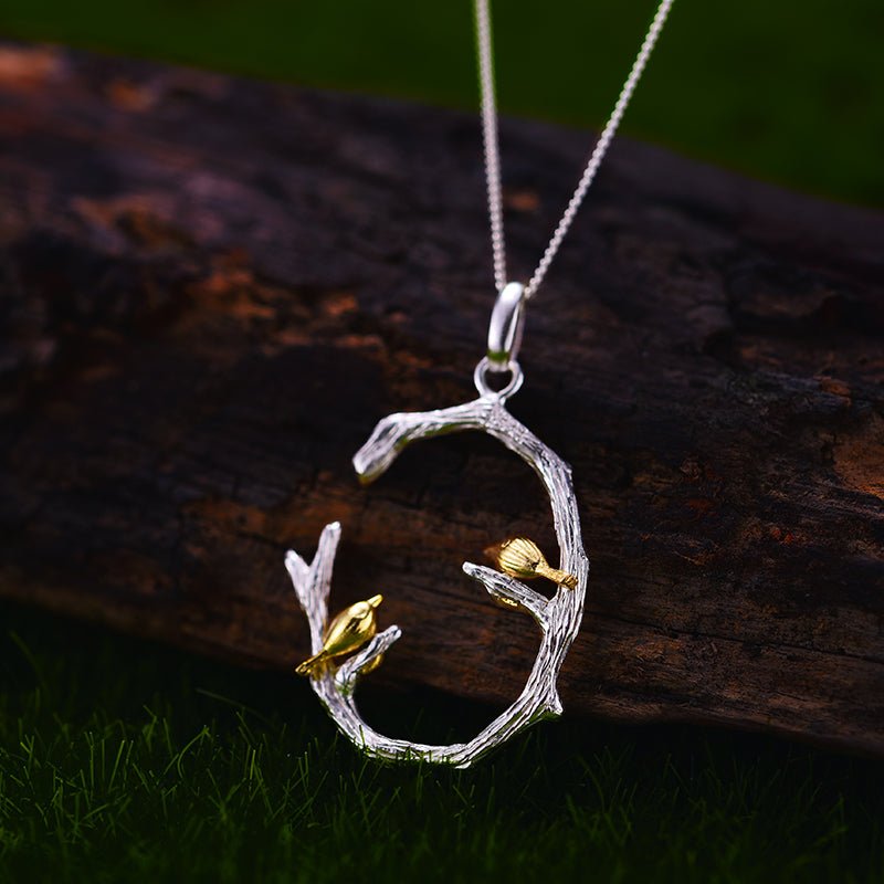 Bird's Marriage - Handmade Pendant - MetalVoque