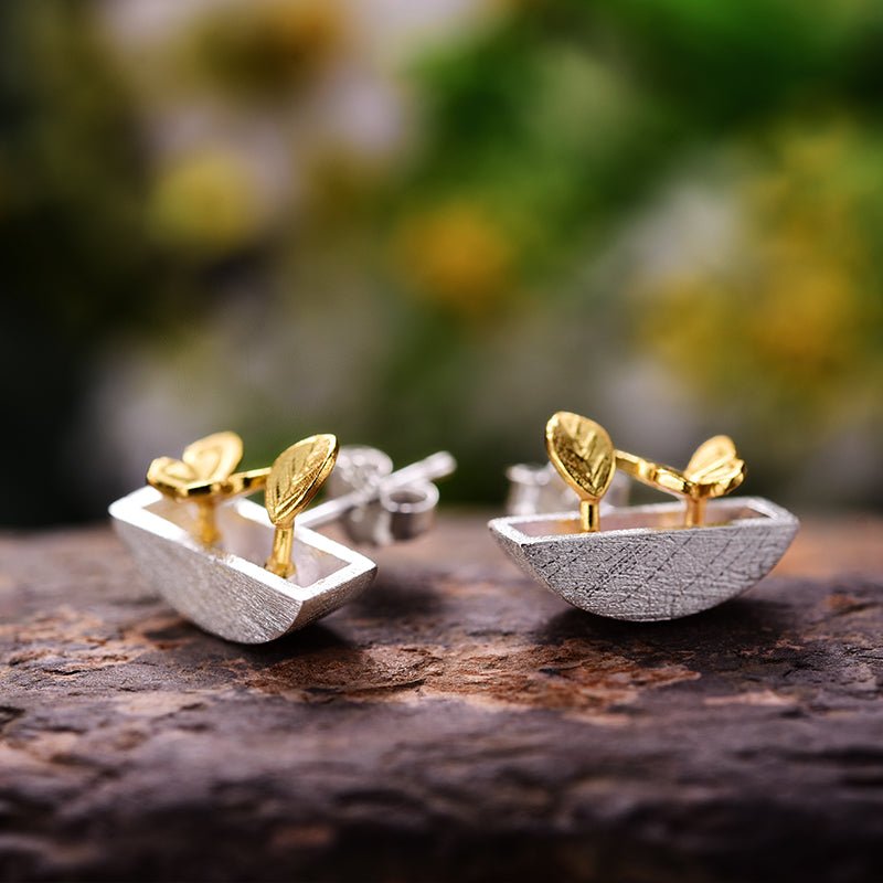 My Little Garden - Stud Earrings - MetalVoque