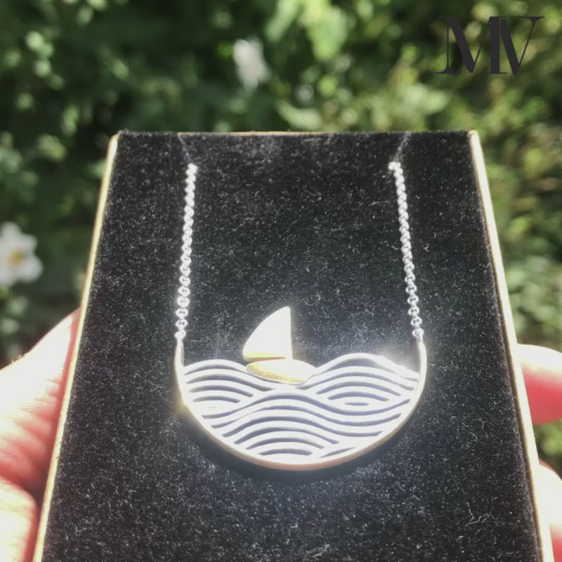 Sailing Sailboat - Handmade Necklace