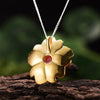 Tourmaline Leaf - Handmade Pendant