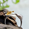 Feeding Hummingbird - Adjustable Ring | New - MetalVoque