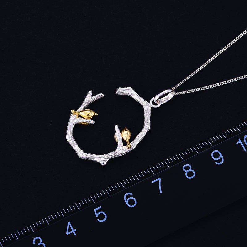 Bird's Marriage - Handmade Pendant - MetalVoque