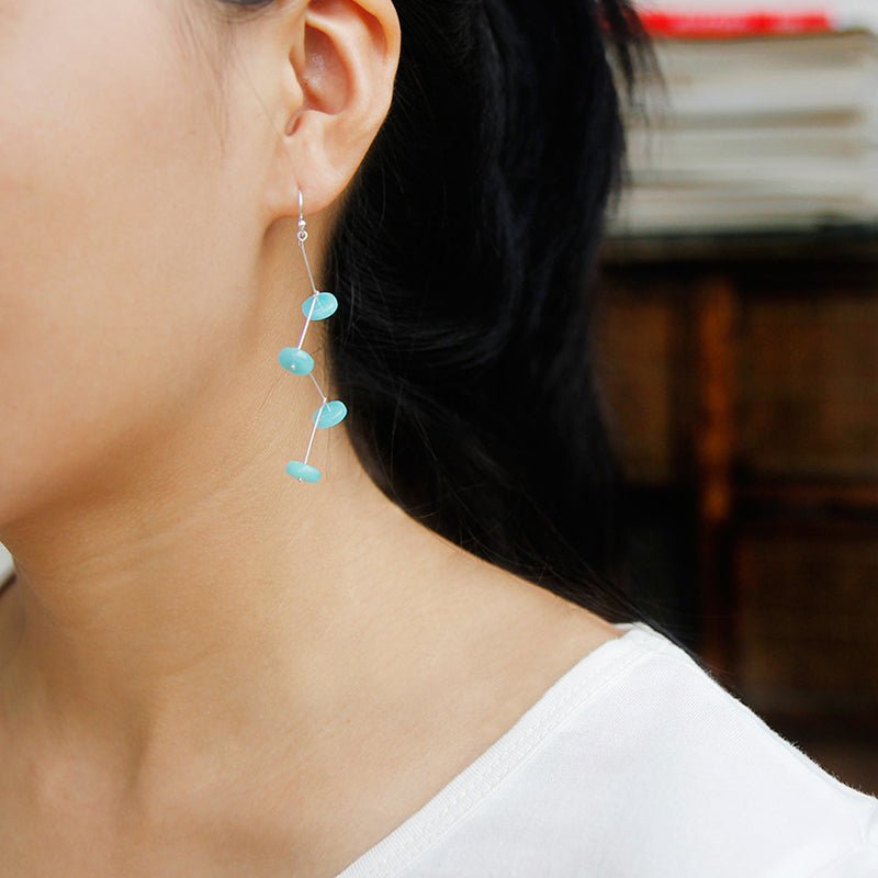 Amazonite Clouds - Dangle Earrings