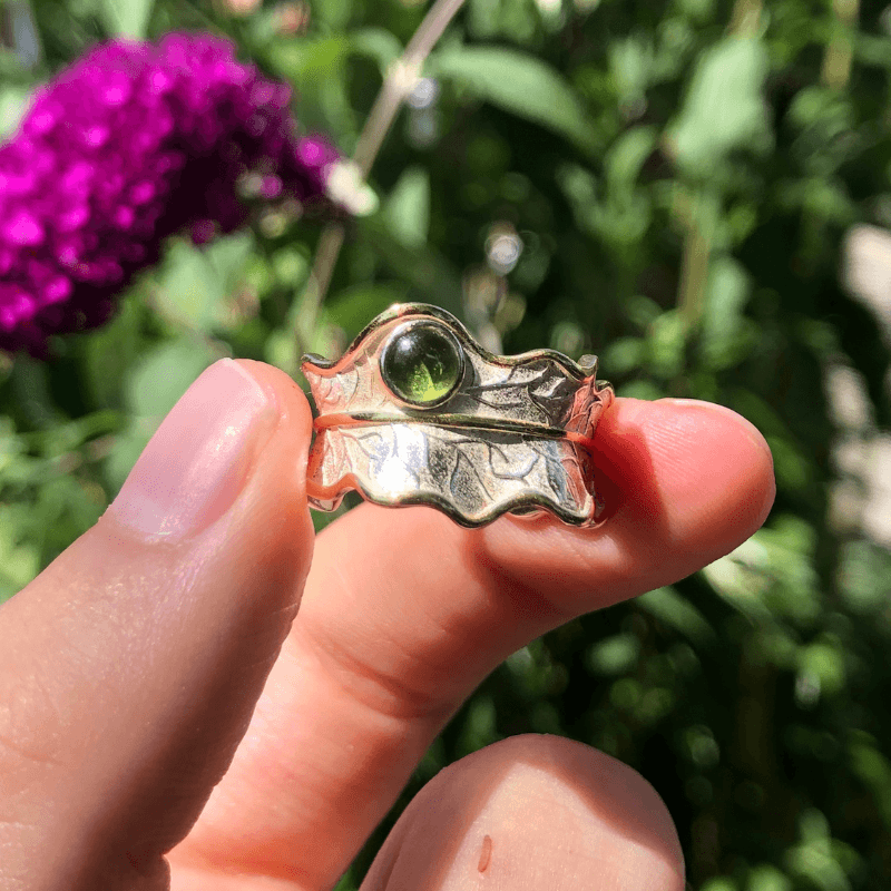 Tourmaline Leaf - Adjustable Ring