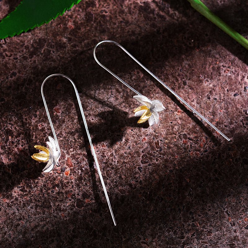 Blooming Flower - Dangle Earrings - MetalVoque