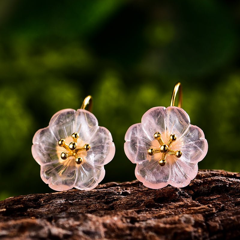 Rainy Flower - Dangle Earrings