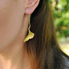 Load image into Gallery viewer, Ginkgo Leaf - Dangle Earrings - MetalVoque