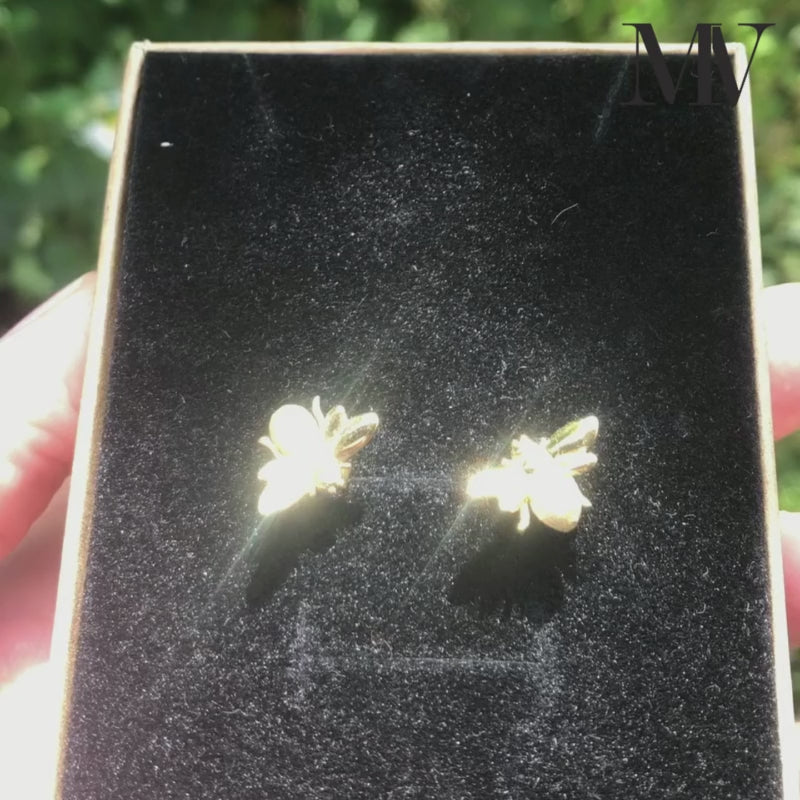 Cute Honeybee - Stud Earrings