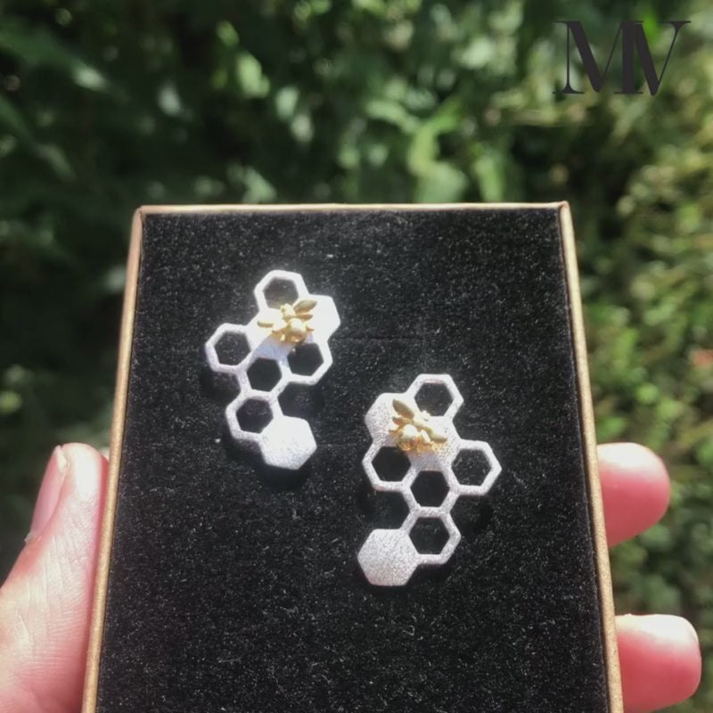 Honeycomb Guard - Stud Earrings