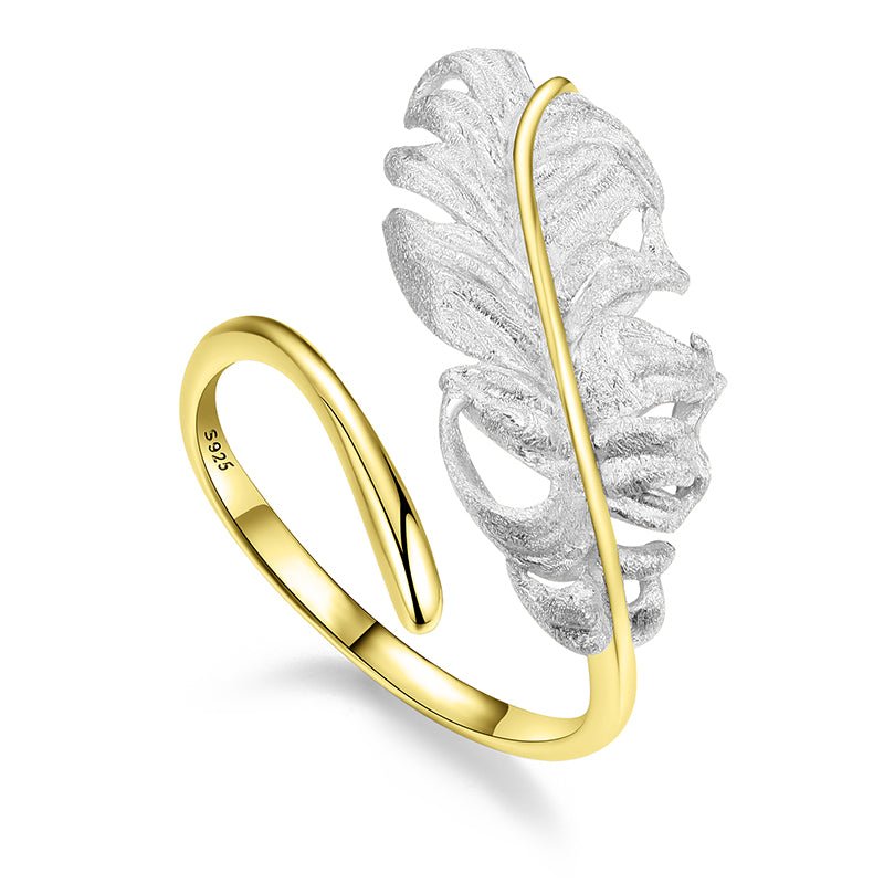 Vintage Feather - Adjustable Ring