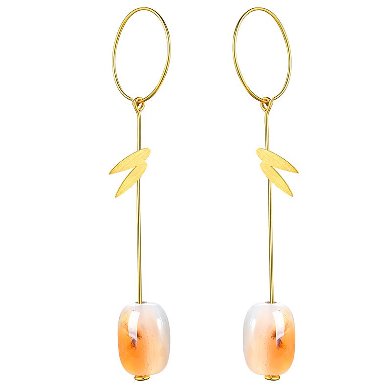 Bamboo Leaves - Dangle Earrings