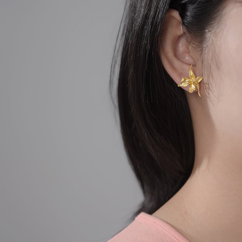 Iris Flower - Stud Earrings | NEW