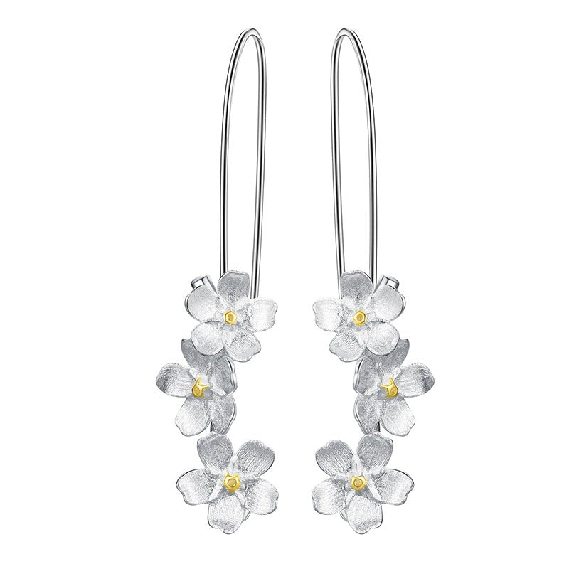 Forget-me-not Flower - Dangle Earrings