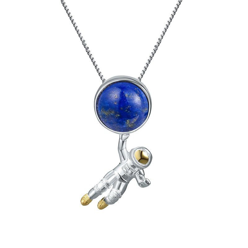 Astronaut Sterling Silver Pendant Necklace