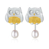 Pearl Owls - Stud Earrings
