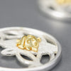 Load image into Gallery viewer, Lotus Ladybug - Dangle Earrings