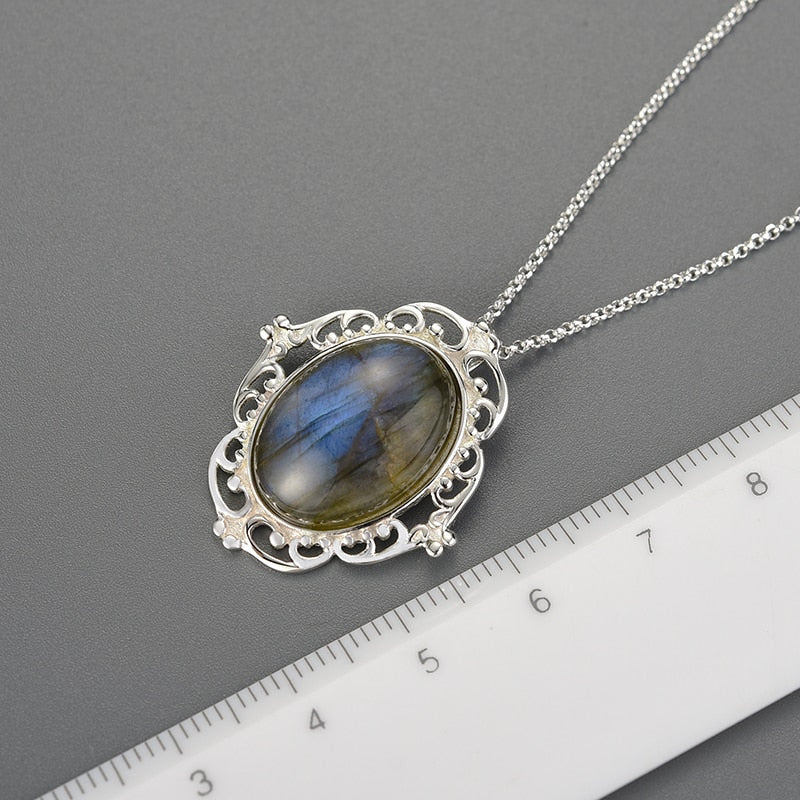 Labradorite Mirror - Handmade Pendant