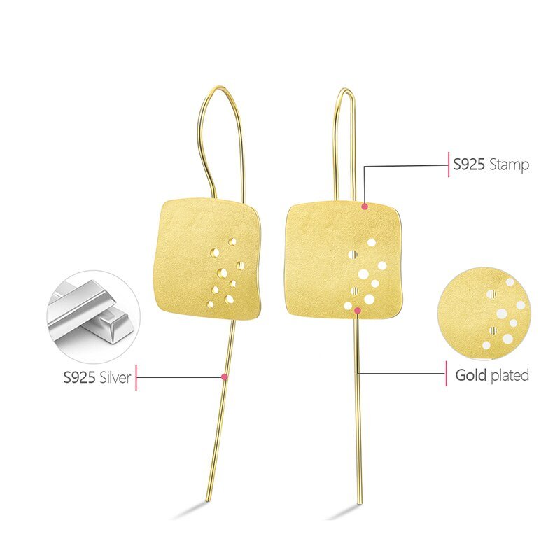 Swiss Cheese - Dangle Earrings