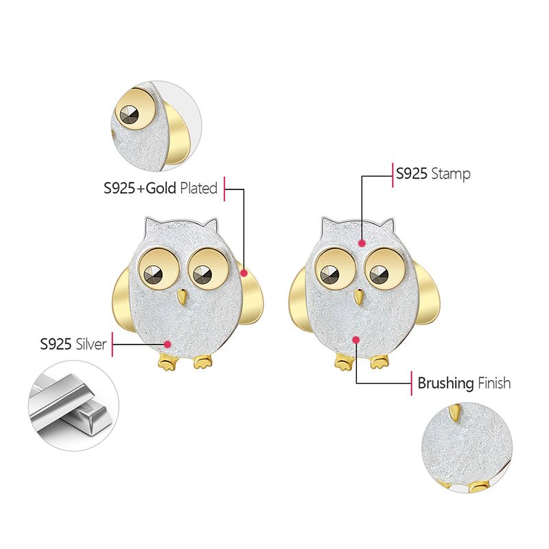 Cute Owl - Stud Earrings