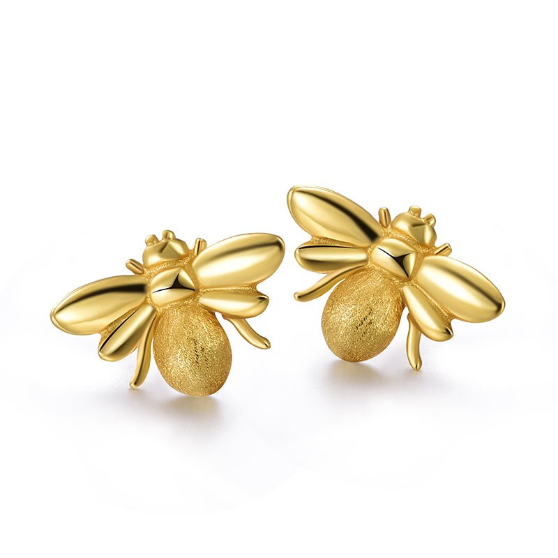 Cute Honeybee - Stud Earrings - MetalVoque