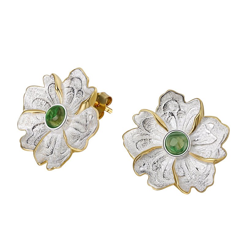 Tourmaline Leaf - Stud Earrings | NEW - MetalVoque