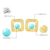 Amazonite Squares - Stud Earrings