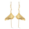 Ginkgo Leaf - Dangle Earrings - MetalVoque