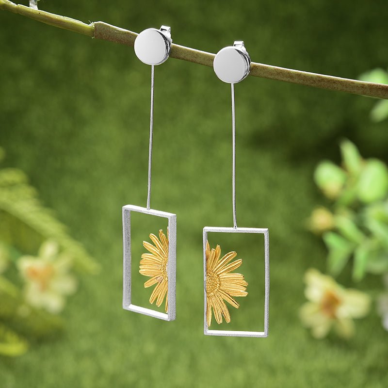 Sun Flower - Dangle Earrings