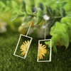 Flor de sol - Pendientes colgantes