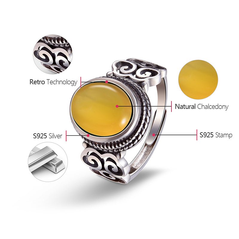 Vintage Bezel - Adjustable Ring